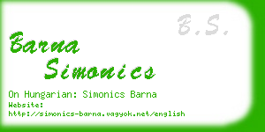 barna simonics business card